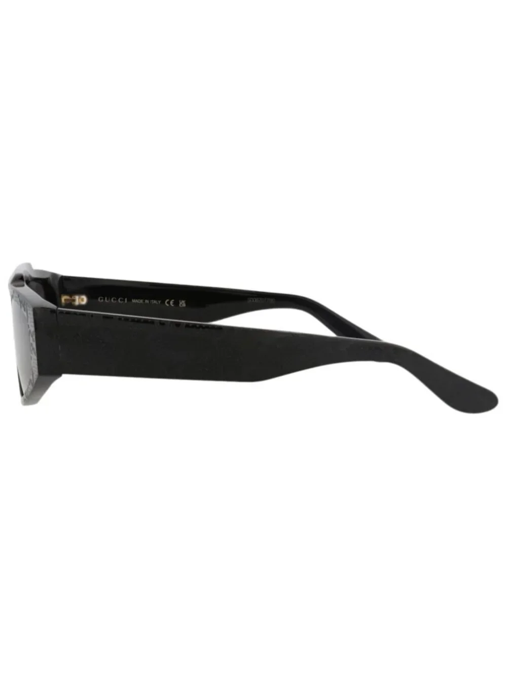 New Gucci Women's Sunglasses Square Rectangle Recycled Acetate Frame Mens Black